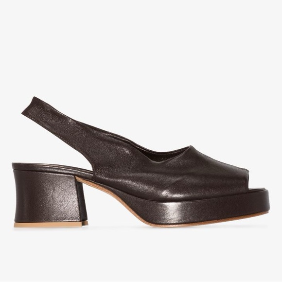 Bottega Veneta NIB Fondant Leather Stack Slingback Sandals Size 36 - Picture 2 of 9